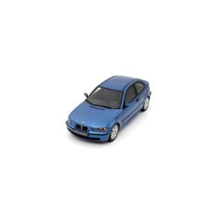 BMW E46 318 TI COMPACT ESTORIL BLUE 2002 OttO mobile 1:18 Resinemodell (Türen, Motorhaube... nicht zu öffnen!)